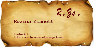 Rozina Zsanett névjegykártya