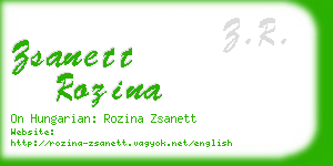 zsanett rozina business card